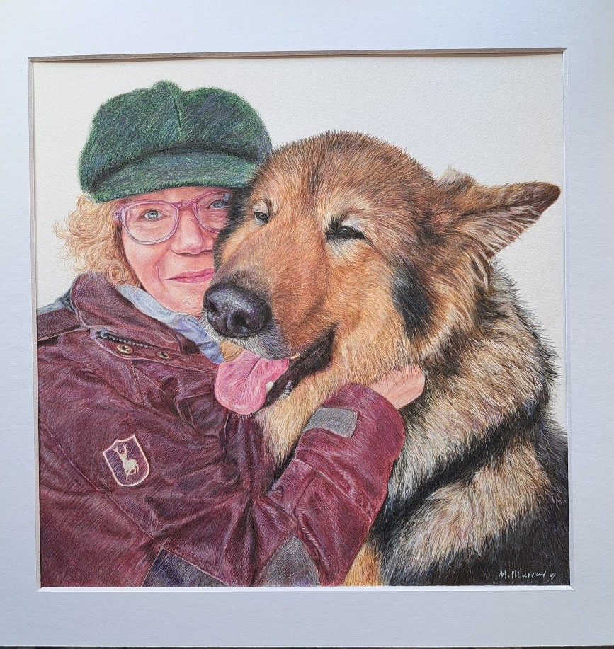 Owner and Pet - woman with German Shepherd